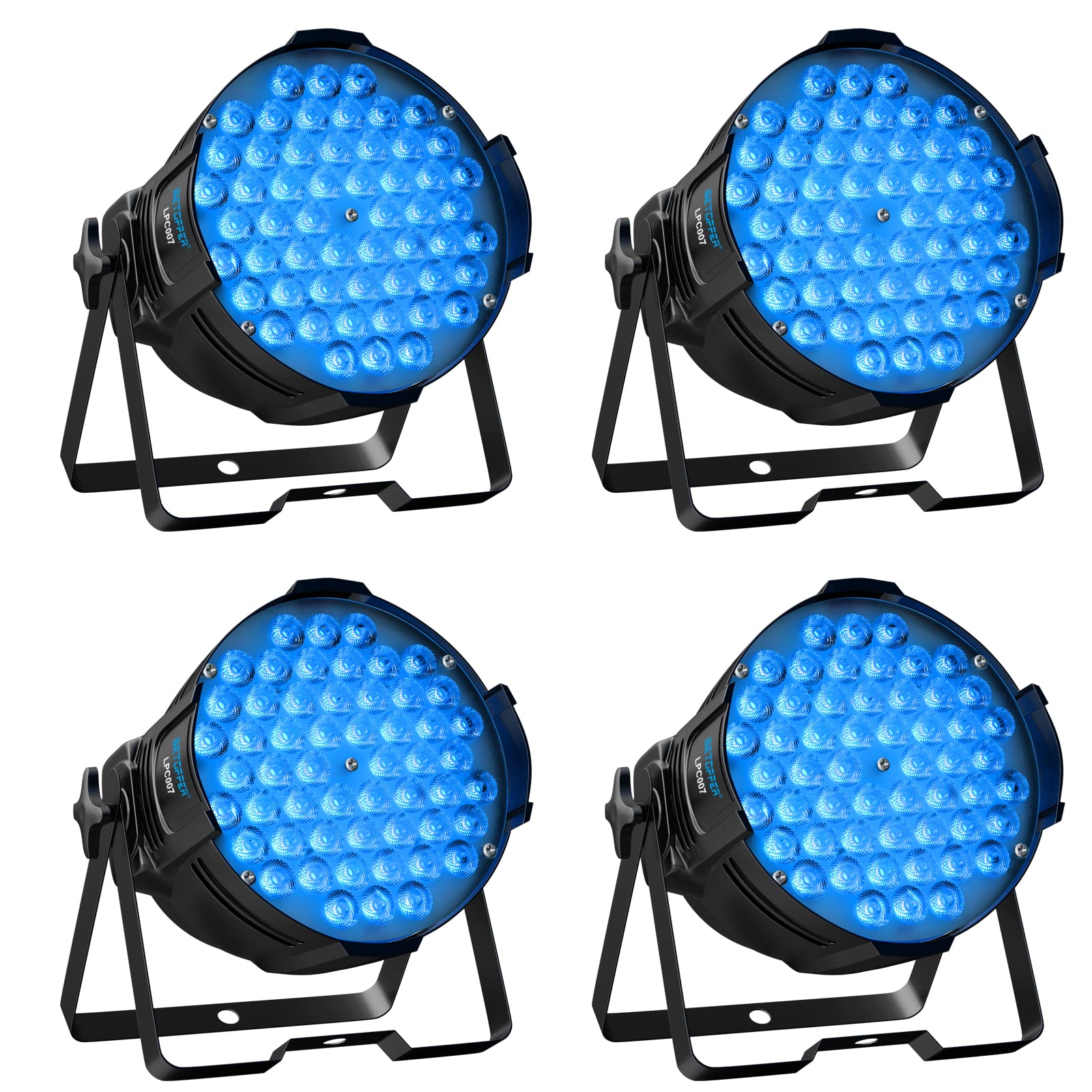 Stage Light 54x3W RGB 3 in 1 LED Par Lights Disco Light' for Parties with Sound Activated & DMX Control Dj Lights' for Show, Stage, Church, Party, Wedding, Concert, Club (4)