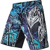 LAFROI Mens Boxing Shorts Jiu Jitsu MMA Cross Training Fighting Trunks Activewear with Drawstring-QJK06