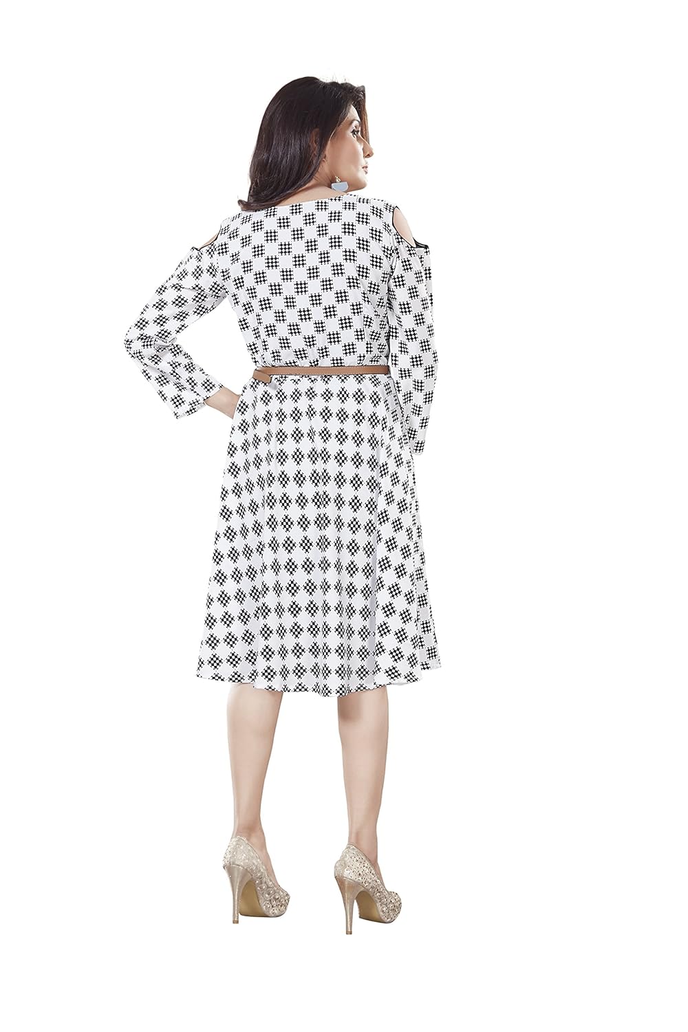 diego women's crepe frock (white)