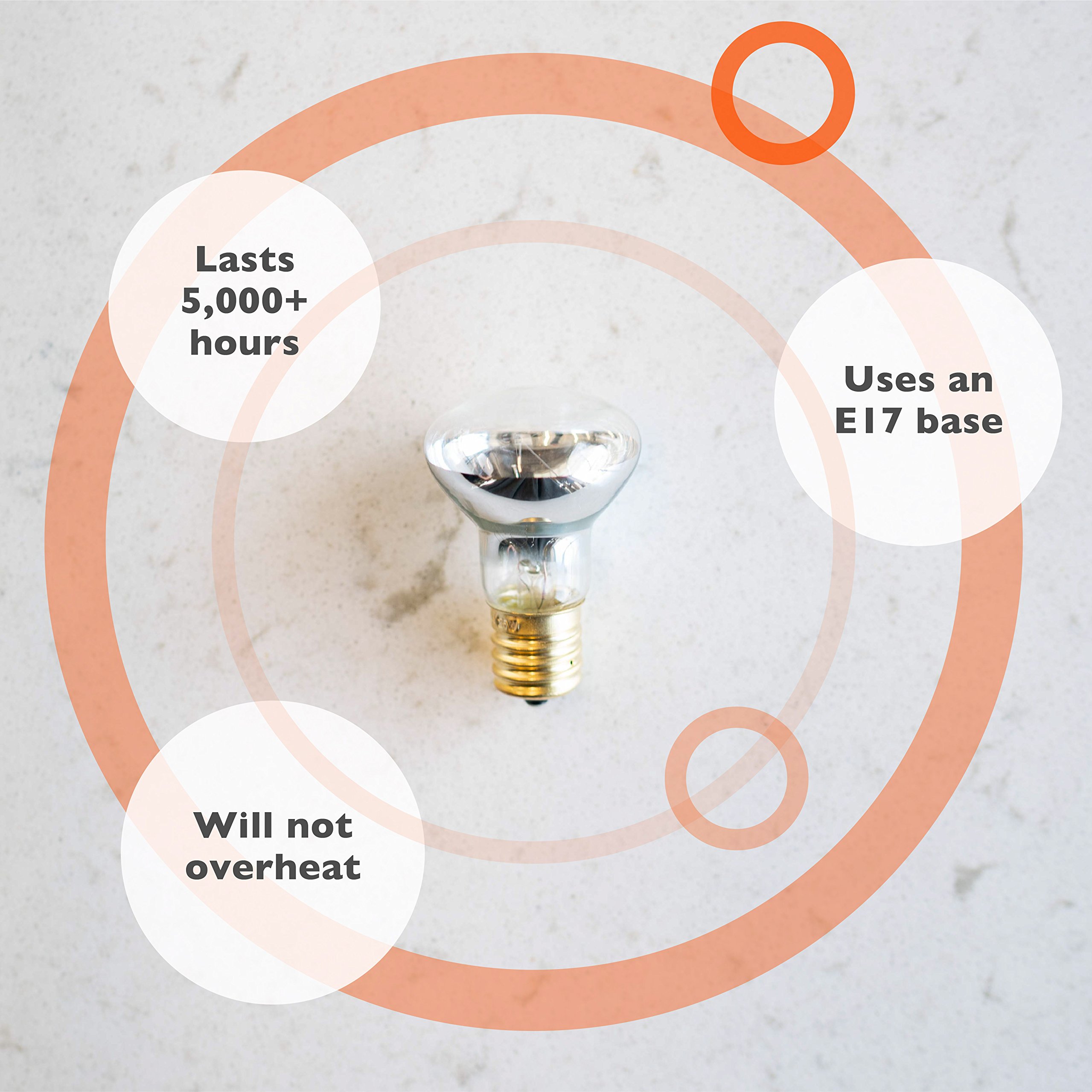 Non Dimmable Lava Lamp Replacement Light Bulbs E17 Base R39 Shape