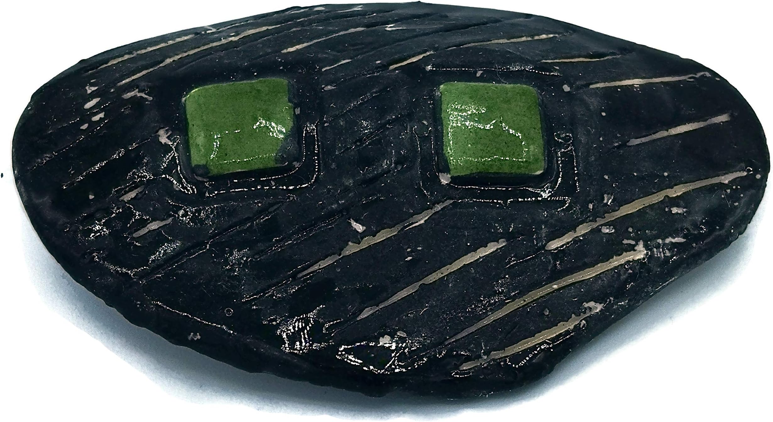 Handmade Black Geometric Ceramic Hair Pin