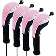 Andux 4pcs/Pack Long Neck Golf Hybrid Club Head Covers Dial No. Tag CTMT-02