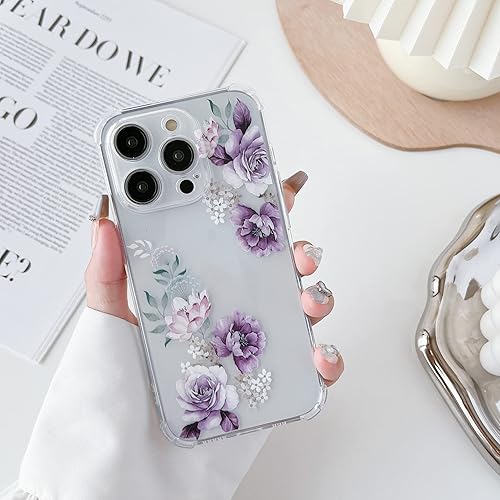 DEFBSC Soft Case Compatible with iPhone 13 Pro Max, Clear Floral Flower Pattern Print Design Flexible TPU Shockproof Cover for Women Girls,Flower Protective Phone Case, Purple Peony in Kenya | Whizz Cases DEFBSC Soft Case Compatible with iPhone 13 Pro Max, Clear Floral Flower Pattern Print Design Flexible TPU Shockproof Cover for Women Girls,Flower Protective Phone Case, Purple Peony in Kenya | Whizz Cases