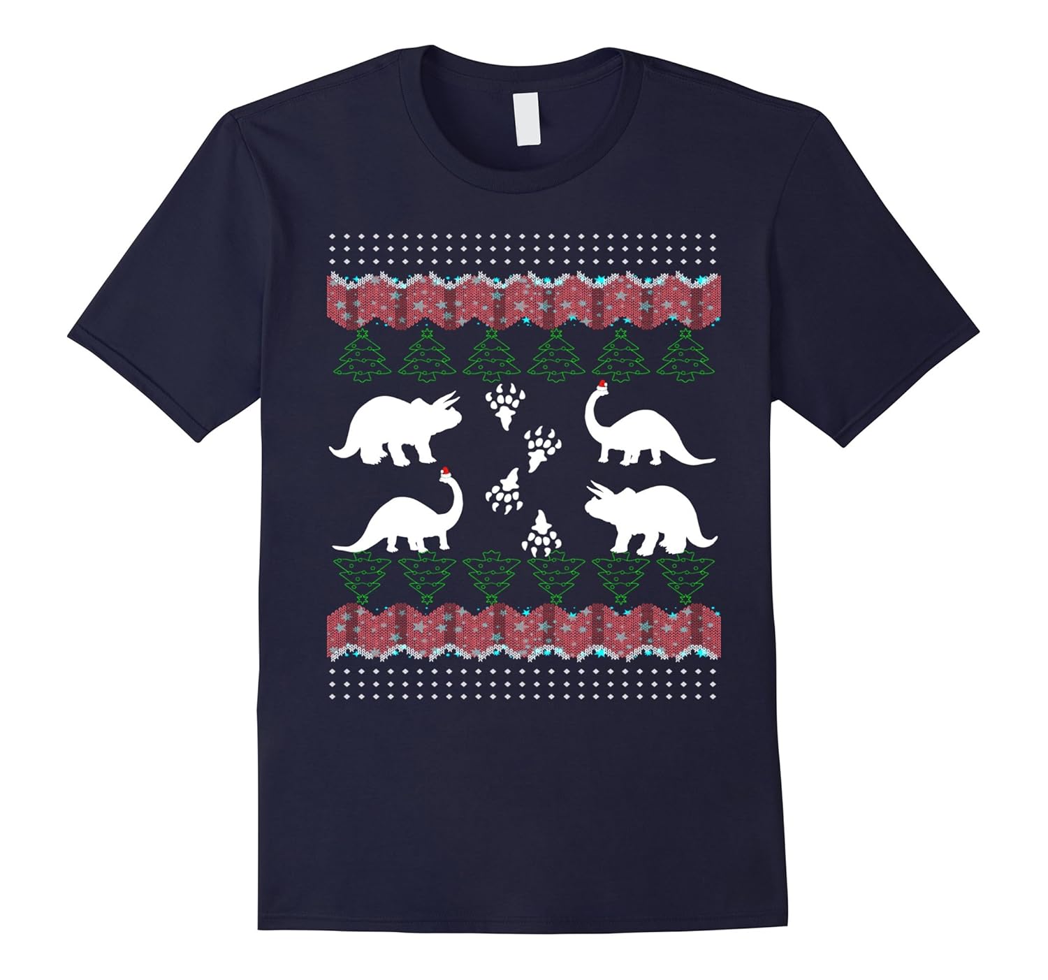 CHRISTMAS DINOSAUR SHIRT-TREE-UGLY CHRISTMAS T Shirt-ANZ