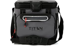 Titan Deep Freeze Cooler Zipperless Hardbody Cooler - Deep Freeze Insulation, HardBody Liner, and SmartShelf