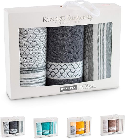 SALAS Geschirrtücher Aus Baumwolle – 4er Set, Extra Dick & Saugstark, 40,6 X 66 Cm