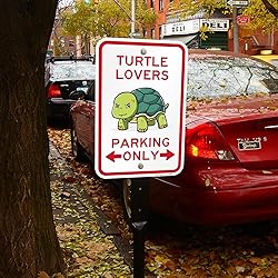 SmartSign Turtle Lovers Parking Only Funny Animal
