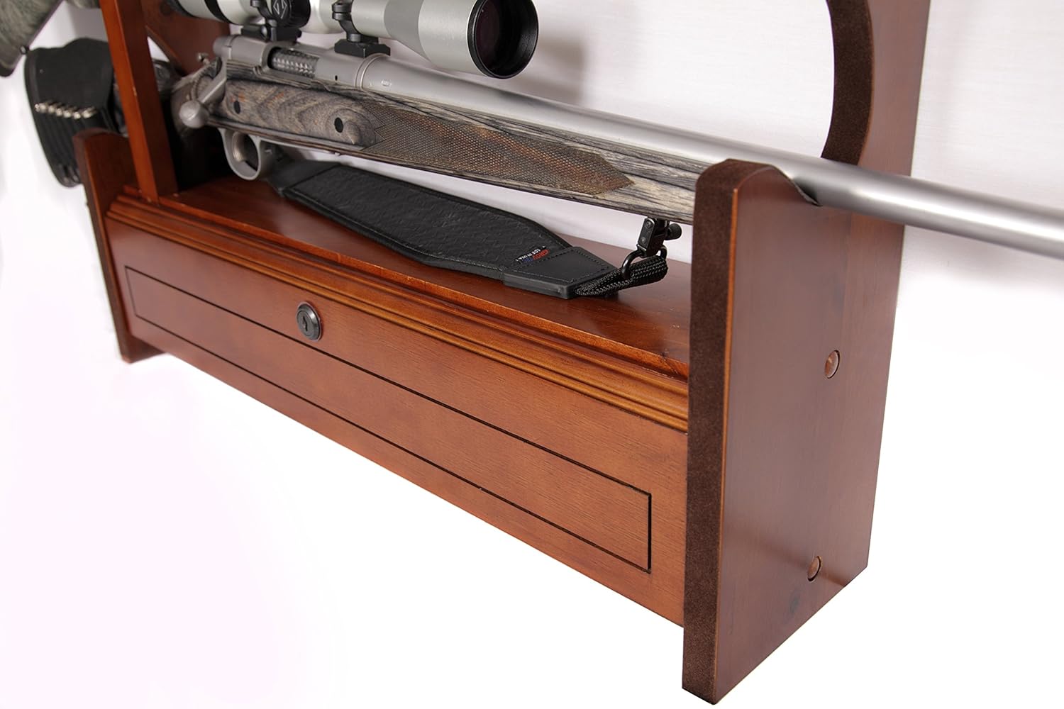 American Furniture Classics 840 4 Gun Wall Rack, Medium Brown: Home Improvement