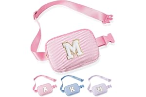 YOOLIFE Christmas Gifts for Girls Kids | Birthday Gifts for 3 4 5 6 7 8 9 10 11 12 13 Year Old Girl | Initial Fanny Pack Belt Bag Purse | Stocking Stuffers for Girls Teen Daughter Sister | Pink M