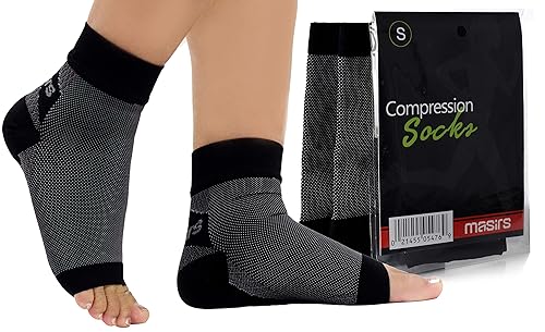 Masirs Ankle Compression Socks A Toeless foot Sleeve, Splint for