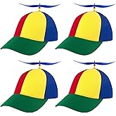 AUEAR, Detachable Adult Propeller Hat Baseball Cap Rainbow Top Hat Brightly Rainbow