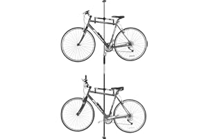 SPAREHAND Q-RAK II - Dual Bike Storage System - CP - Bike Rack Garage Storage - Indoor Bike Storage for 2 Bikes (Black)