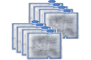 AQOOSTER 8 Pack Aquarium Filter Cartridge for Aqueon Filters, Small Fish Tank Replacement Filter Cartridges Compatible with QuietFlow E Internal Power Filter Size 10 and Minibow Aquarium Filters Size 1/2.5/5