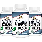 Rise-N-Shine Catalase Extreme Supplement 10,000 - Supplement with Saw Palmetto, Biotin, Fo-Ti, PABA - Hair Supplements for Strong Hair Support- 180 Capsules - Pack of 3 (90-Day Supply)