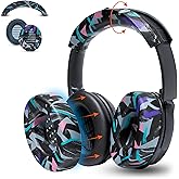 WC SweatZ and BandZ Protective Sweat Cover & Headband Cover Bundle for Bose QuietComfort 35 Headphones by Wicked Cushions | 90's Black