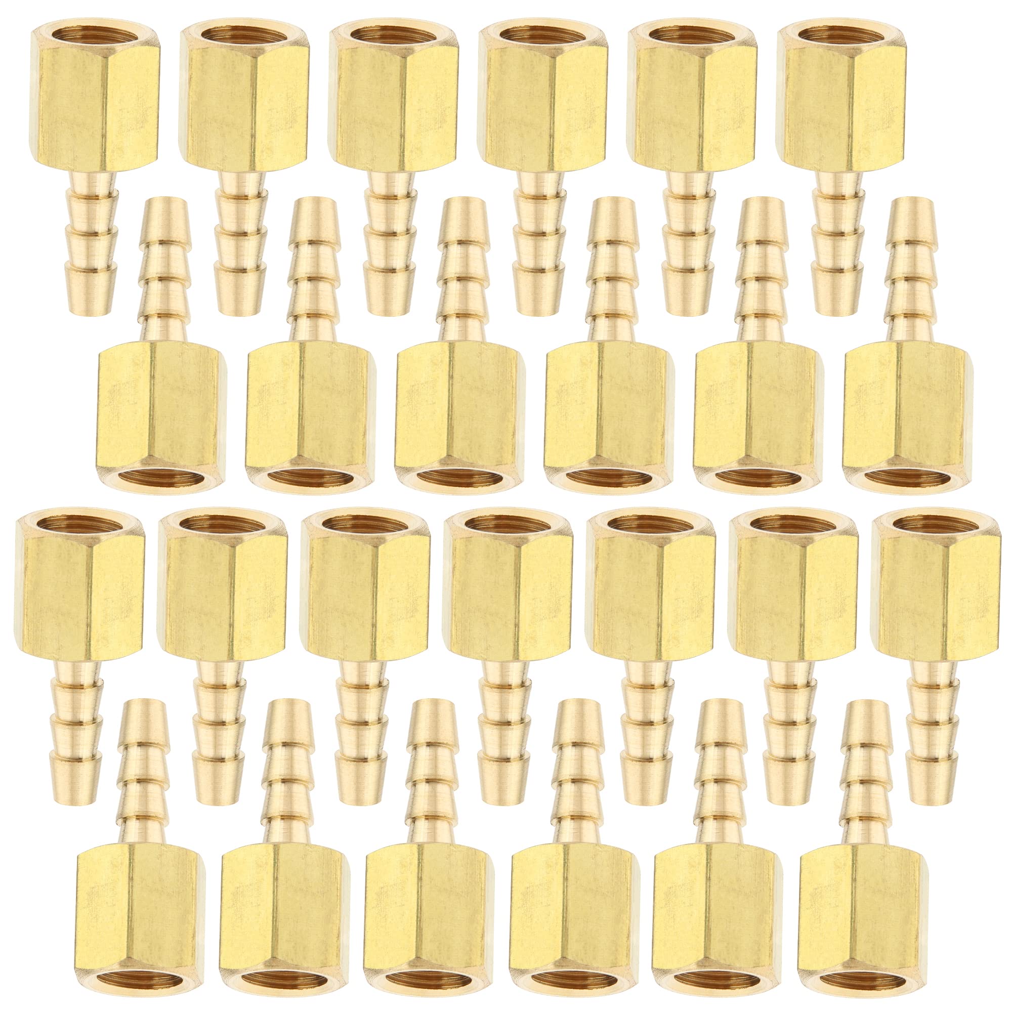 LTWFITTING Brass BSP Fitting Coupler/Adapter 1/8-Inch Female BSPP x 5mm Hose Barb(Pack of 25)