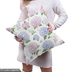 Ambesonne Violet Fabric by The Yard, Flower Spring