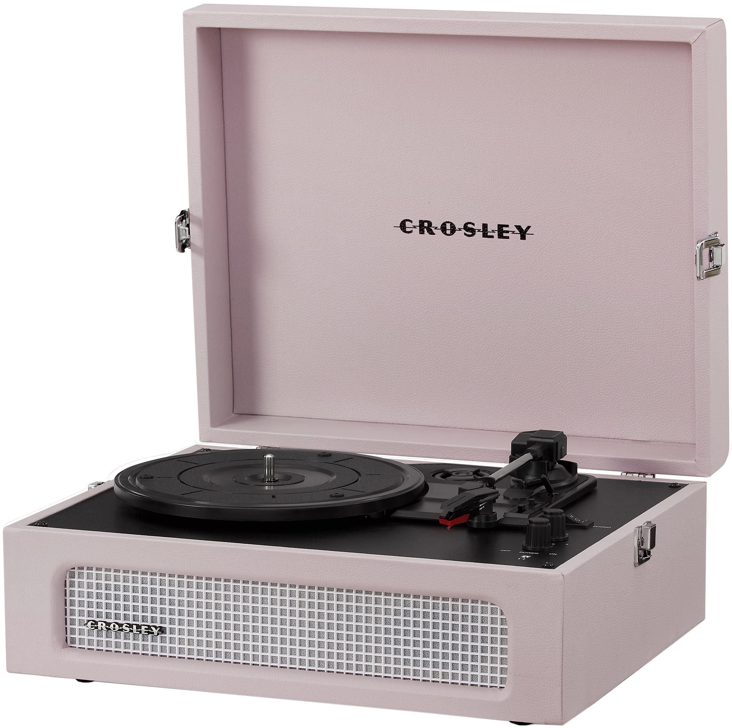 Crosley CR8017B-AM Voyager Vintage Portable Vinyl Record Player Turntable with Bluetooth in/Out and Built-in Speakers, Amethyst