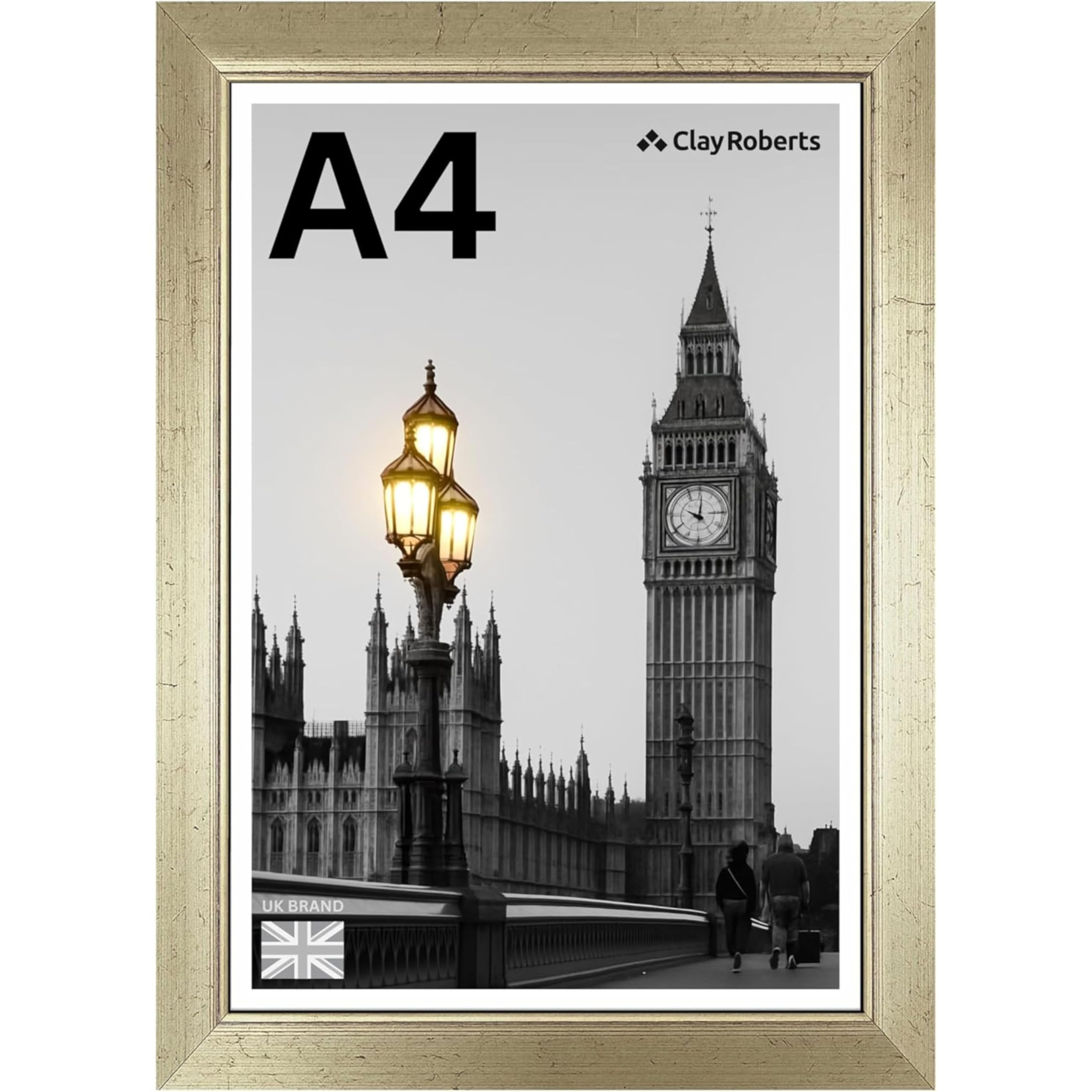 A4 Photo Frame, Gold, Pack of 6, Picture Frame, Certificate, Art Print Poster, 21cm x 29.7cm, Gold Frames, A4 Photo Collage Gallery Display