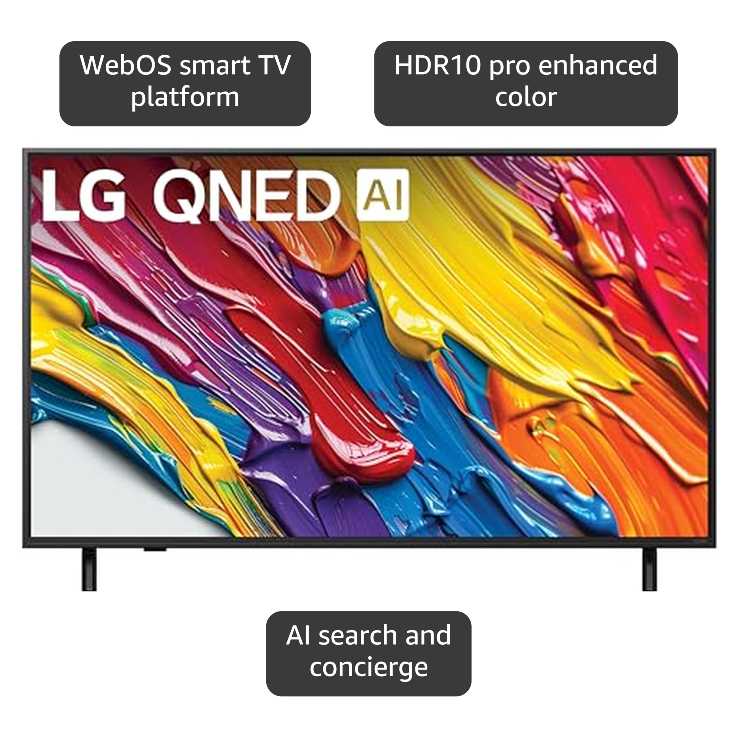 LG 50-Inch Class QNED AI 4K QNED82A Series Smart TV w/AI Sound, HDR10, 4K Super Upscaling, Filmmaker Mode, Wow Orchestra, Alexa Built-in (50QNED82AUA, 2025)