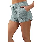 90 Degree By Reflex Lightweight Lounge Shorts | Casual Summer Jersey Shorts for Women | HTR. Balsam Green | 1X