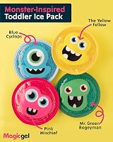 Magic Gel Kids Ice Pack 4 Monster Themed Reusable Adjustable Band view 7