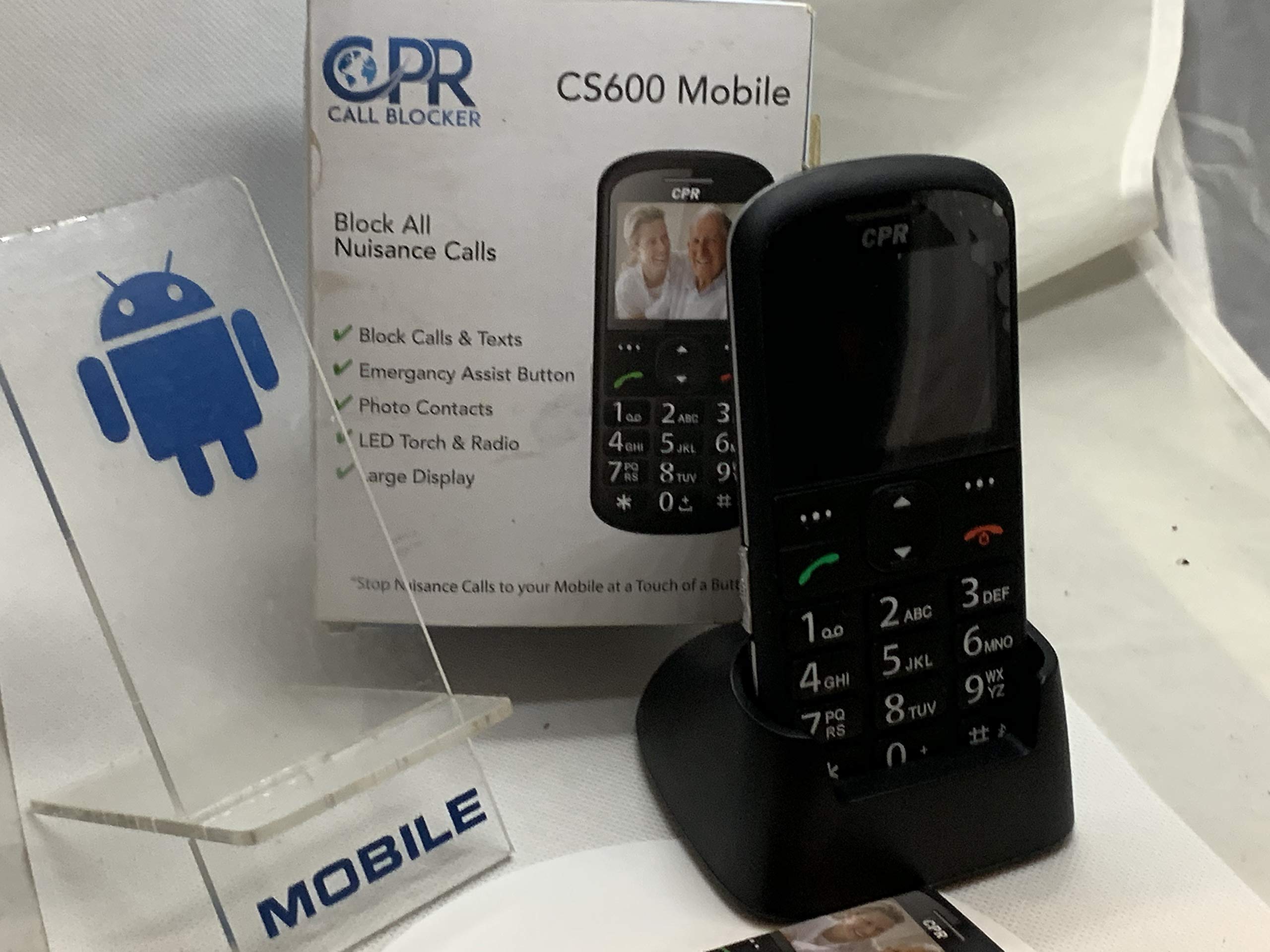 CS600 CPR Call Blocker Big Button Mobile Phone with Emergency Assist Button