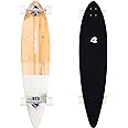 Retrospec Zed Cruiser & Pintail Longboard Skateboard Complete - Bamboo & Canadian Maple Wood Cruiser w/Reverse Kingpin Trucks for Commuting, Carving & Downhill Riding