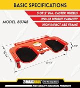 MaxWorks MaxxHaul 80748 Rolling Knee Creeper ABS Frame 5 Castors Tool Tray view 3