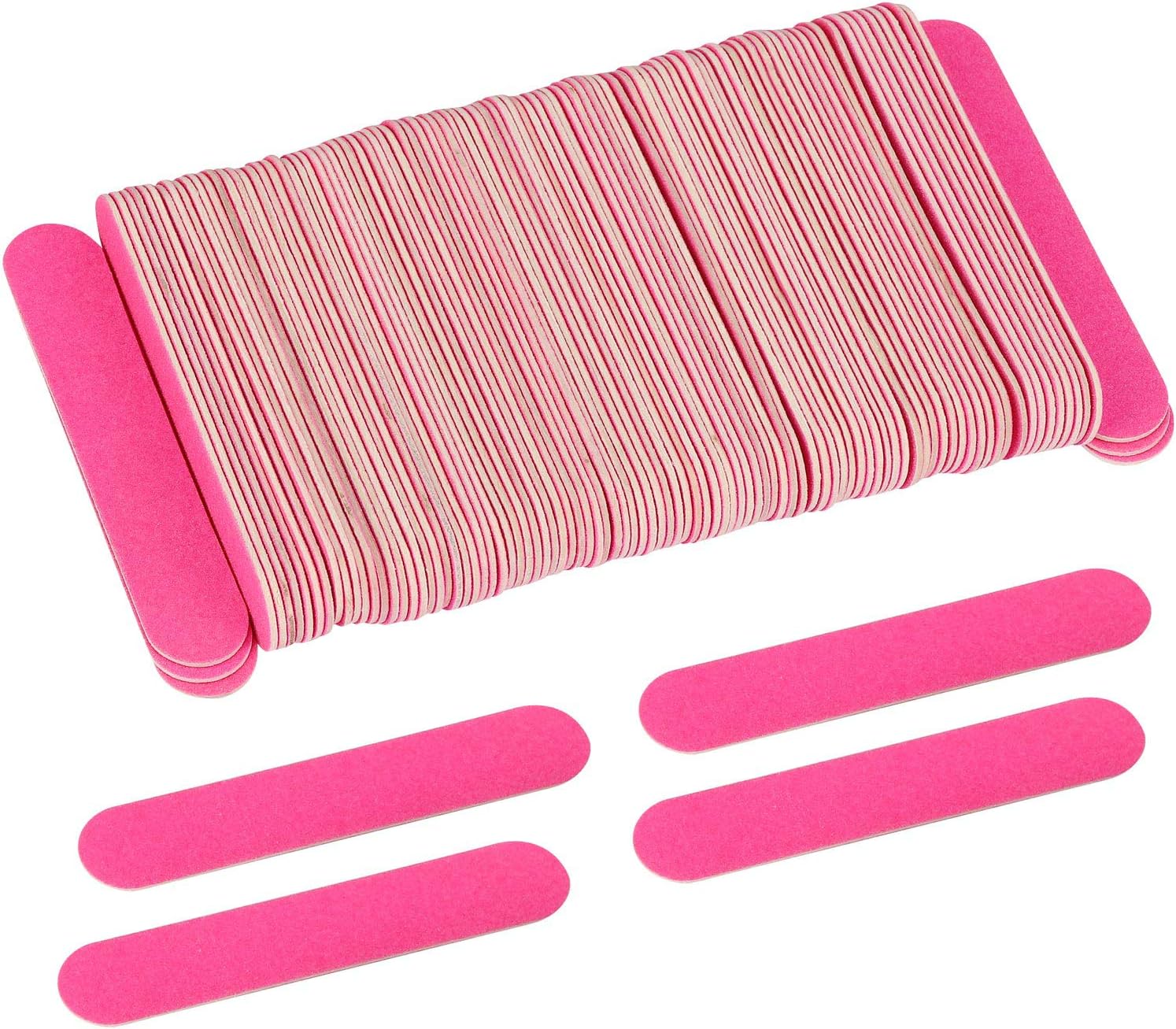 200 Disposable Mini Nail File Bulk 3.4 inch Double Sided Emery Boards