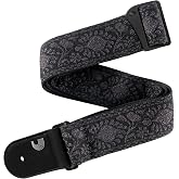 D'Addario Accessories Guitar Strap (50TB01), Black, Medium