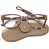 FancyFlower Cateye Reading Glasses for Women - Mocha Muse 1.5x Readers