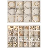 Frebeauty Jewelry Trays for Drawer,Set of 2 Jewelry Organizer and Storage | Velvet Material,Stackable,Adjustable Dividers,Drawer Inserts for Rings Studs Bracelet,Earring Organizer for Women Girls