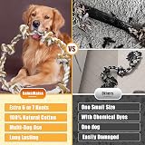 GaiusiKaisa Large Dog Rope Toy 6-Knots 110cm Aggressive Chewers Indestructible view 5