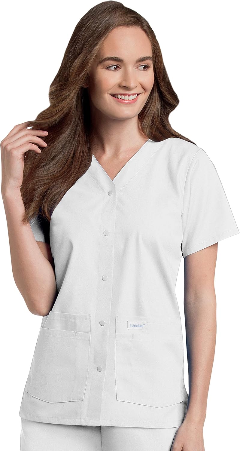 Amazon Com Landau 4 Pocket V Neck Scrub Top For Women 8232 Clothing