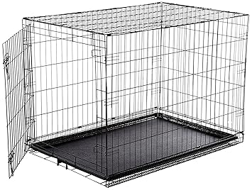 Douge Couture Metal Dog Cage (Black, 36-inch)