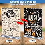 ROSSHINE A4 Menu Holders 3 Pack Double Sided Clear Acrylic Sign Holder view 3