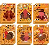 Thanksgiving Crafts for Kids - DIY Turkey Stickers | Thanksgiving Games Gifts Toys for Kids - Friendsgiving Decorations Activities Party Favors Supplies,24 Sheets