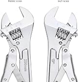 Amazon Basics 10 in Locking Adjustable Wrench with Locking Jaw view 4