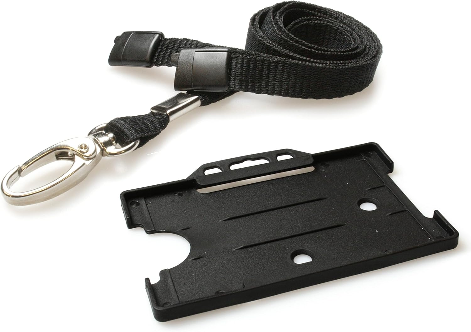 Customcard Ltd Lobster Clip Lanyard with Card Holder, Yellow Quick Release Lanyards for Neck, Ideal for Office Work, Staff