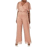 Adrianna Papell womens Metallic Pleat Jumpsuit