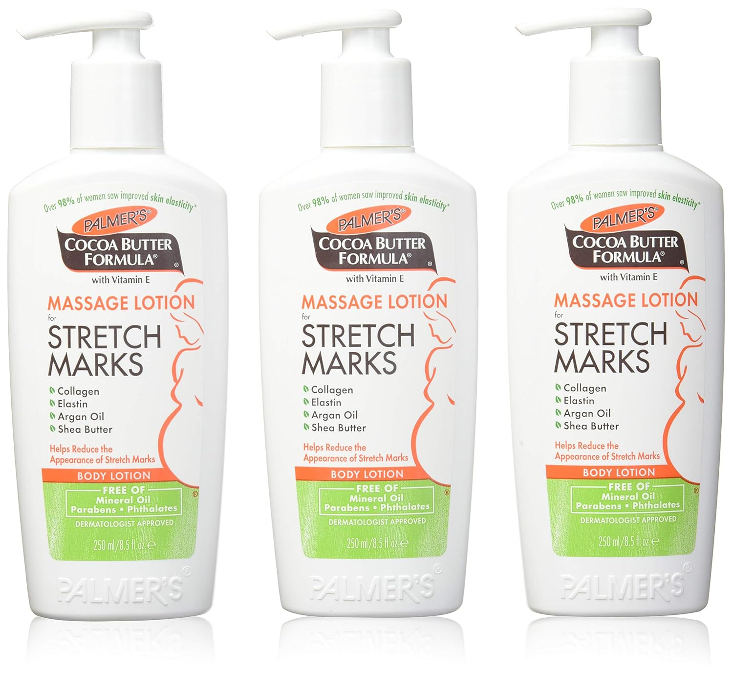 Amazon Com Palmer S Cocoa Butter Formula Massage Lotion For Stretch Marks 8 5 Ounce 3 Pack Beauty