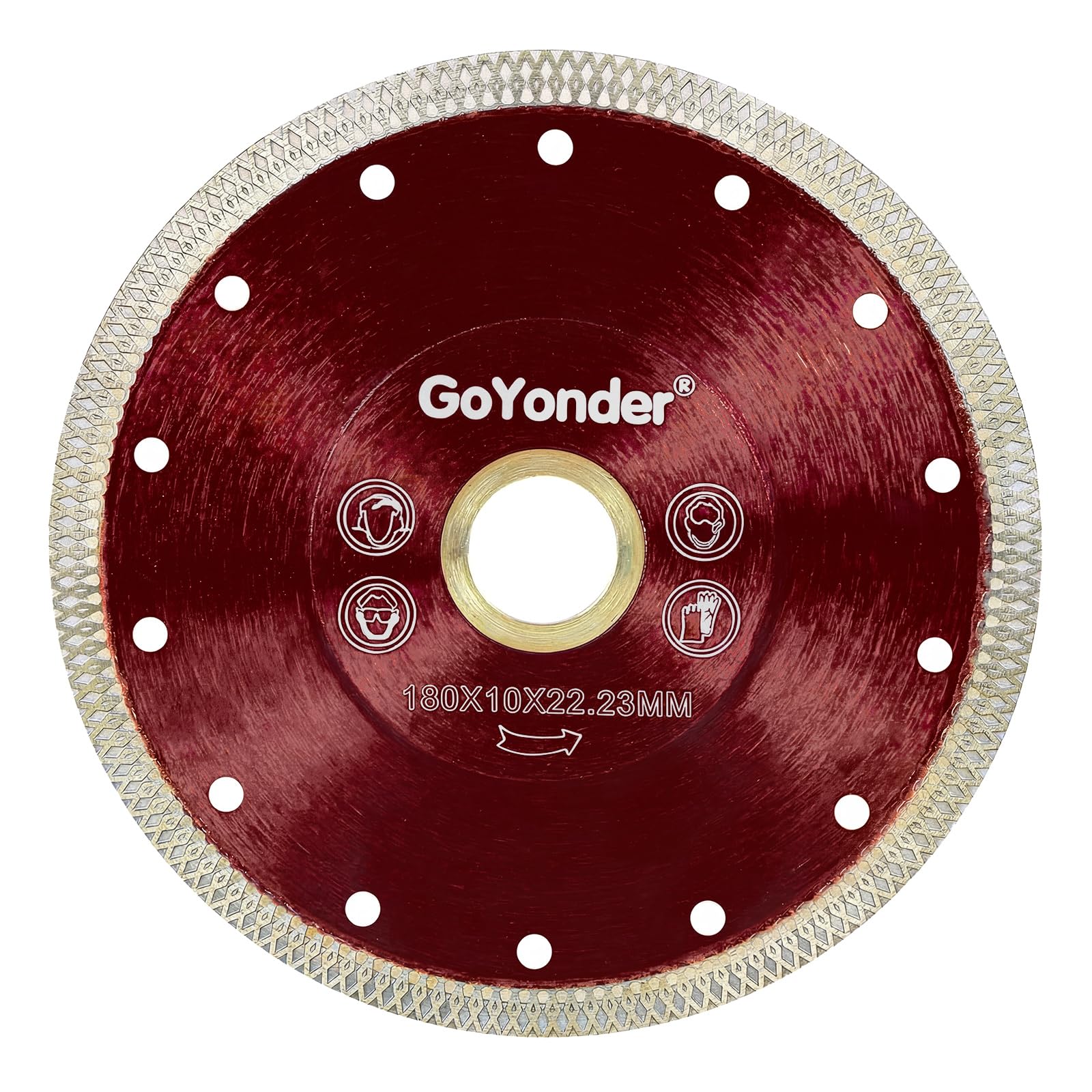 GoYonder 7"D180mm Super Thin Diamond Ceramic Saw Blade Porcelain Cutting Blade for Cutting Ceramic Or Porcelain Tile (7 inch)