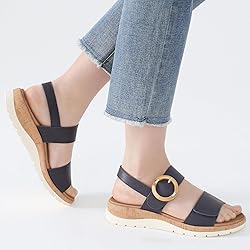 UBFEN Womens Flat Sandals Arch Support Open Toe