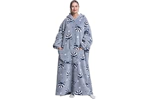 ZXIMU Blanket Hoodie Long,Extra Long Wearable Blanket Oversized Hoodie Blanket Hoodies for Women Snuggle Blankets for Women