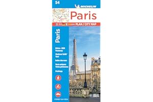 Michelin Paris Street Map + Index Map 54