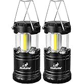 MalloMe Camping Lights LED Lantern Flashlights, Battery Operated Lamp Tent Lanterns for Power Outages, Camping Essentials Outdoor,Home,Emergency Gear, Hurricane Survival (3 AAA batteries not included)