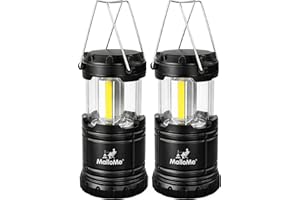 MalloMe Camping Lights Lantern Flashlights, Battery Powered Operated Lamp Lanterns for Power Outages, Camping Essentials Solar and Rechargeable Options for Outdoor, Home, Emergency, Hurricane Survival