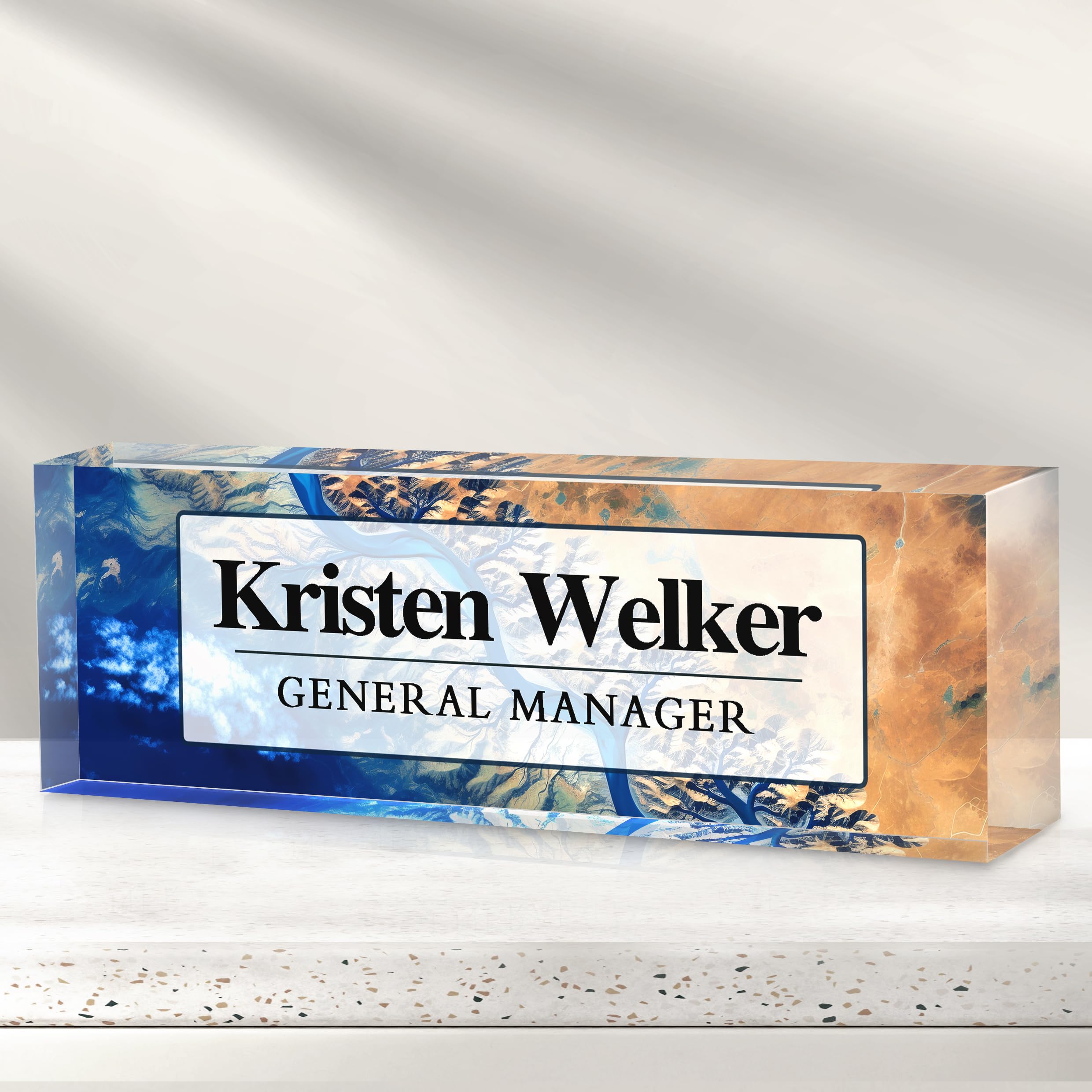 Custom Office Name Plate for Desk - Desk Name Plate