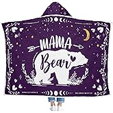 GEEMBI Birthday Gifts for Mom from Daughter and Son - Purple Mama Wearable Blanket Hoodie 47x72 in - Mothers Day and Birthday Gifts for Women, Mama Gift for Women, Gift for Mother in Law